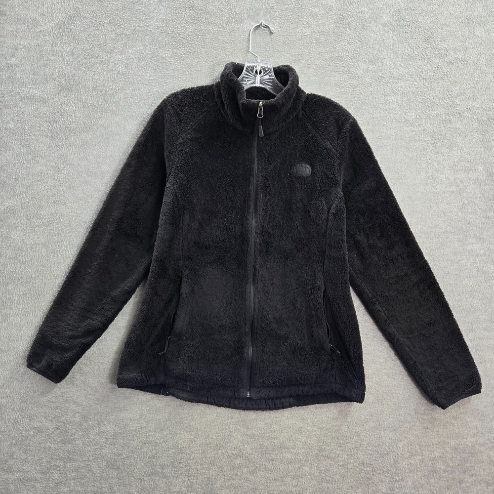 The North Face Women Jacket Medium Black Sherpa Full Zip Long Sleeve Mock Neck